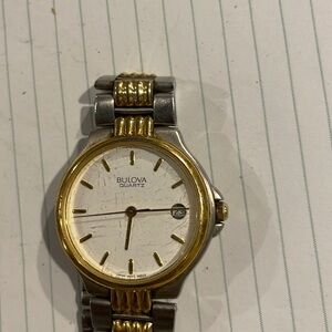 Bulova vintage quartz watch with date